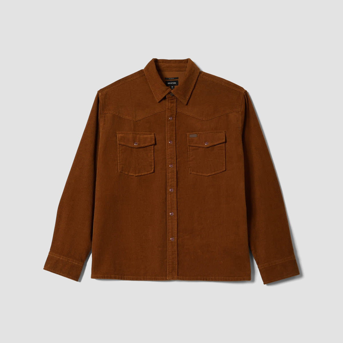 Brixton New West Relaxed Overshirt Washed Copper Corduroy