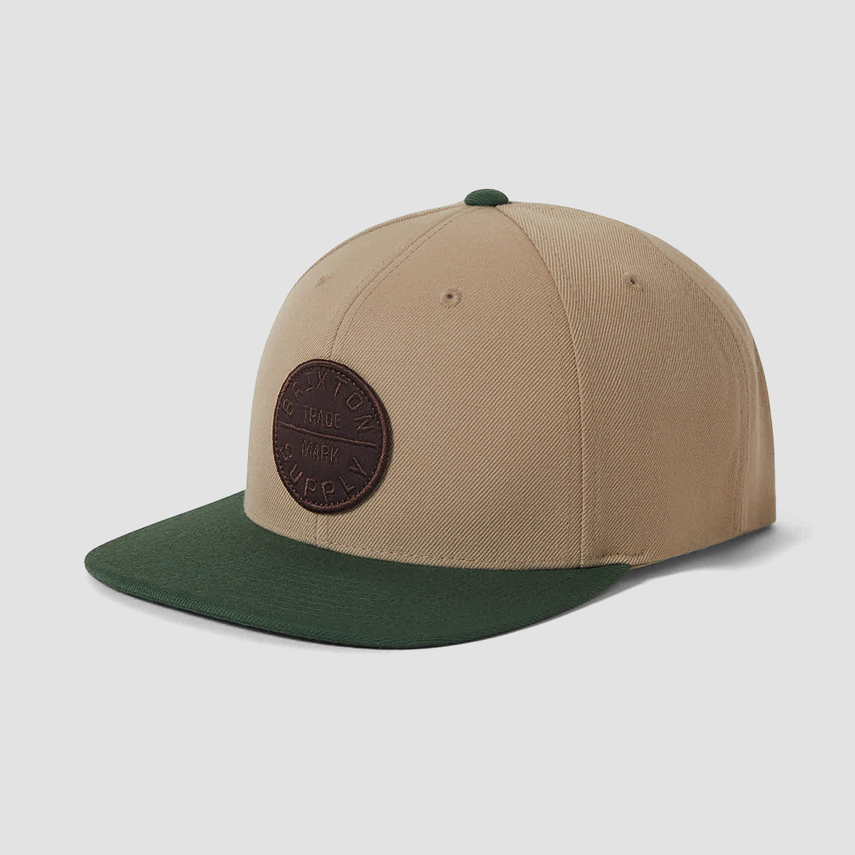 Brixton Oath III Snapback Cap Khaki/Primal Green