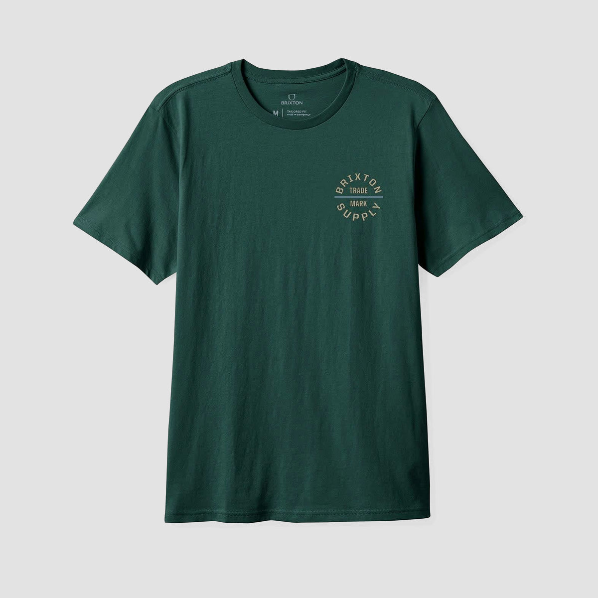 Brixton Oath V T-Shirt Deep Emerald/Sand/Slate