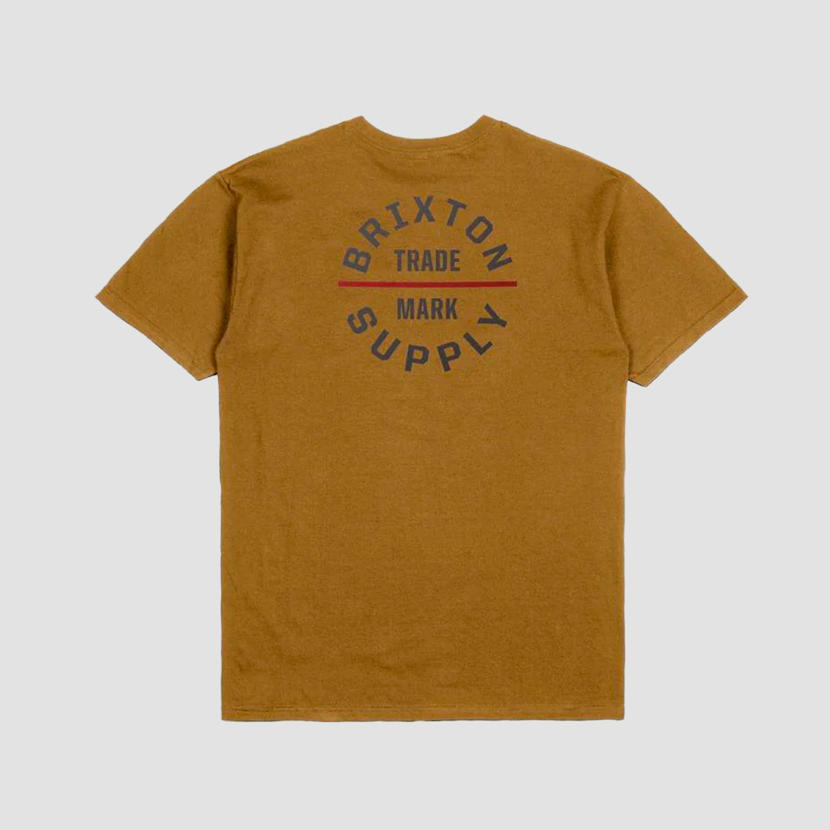 Brixton Oath V T-Shirt Golden Brown/Ombre Blue/Scarlet Red