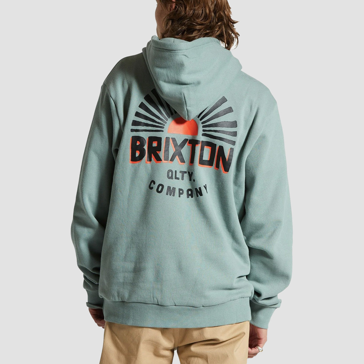 Brixton Rising Sun Pullover Hoodie Chinois Green