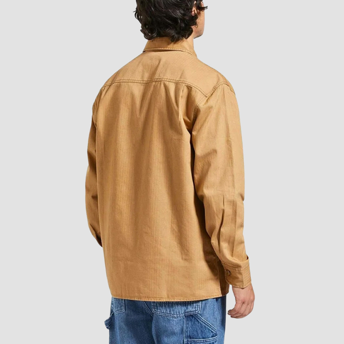 Brixton Selden Overshirt Tobacco Brown Worn Wash