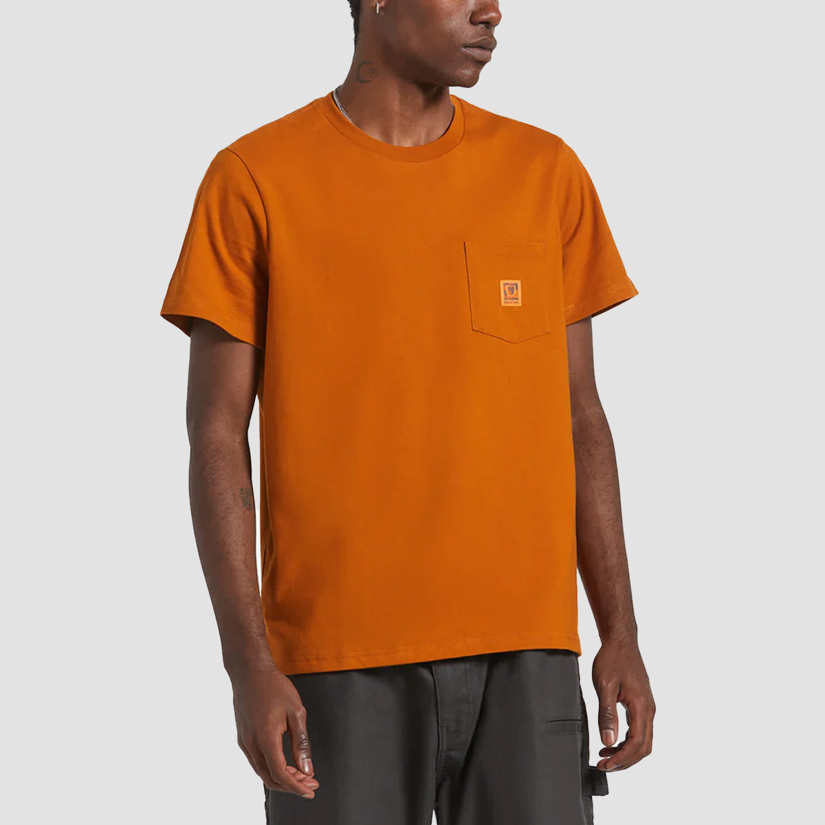Brixton Union HW Boxy Pocket T-Shirt Rustic Caramel