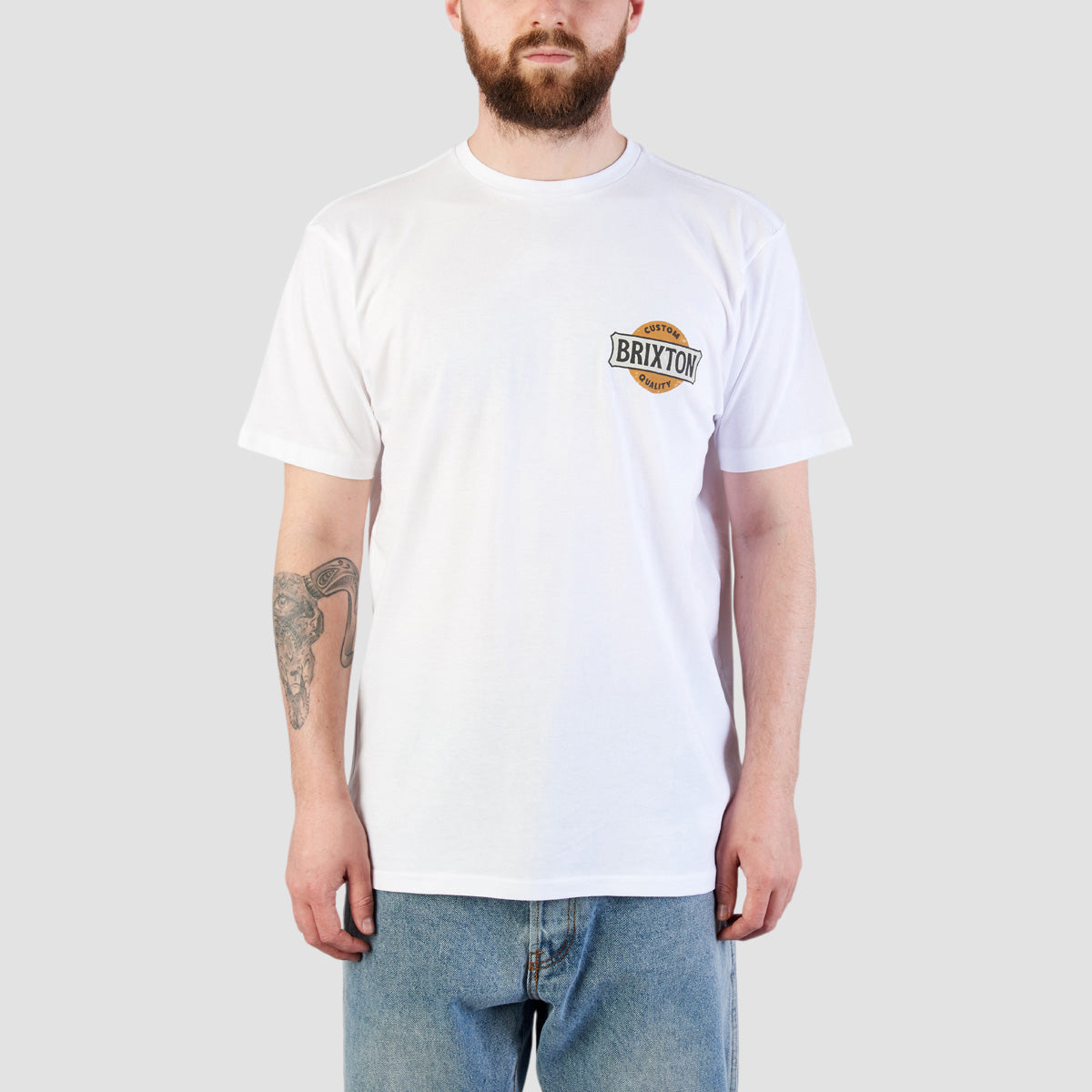 Brixton Wendall Tailored T-Shirt White