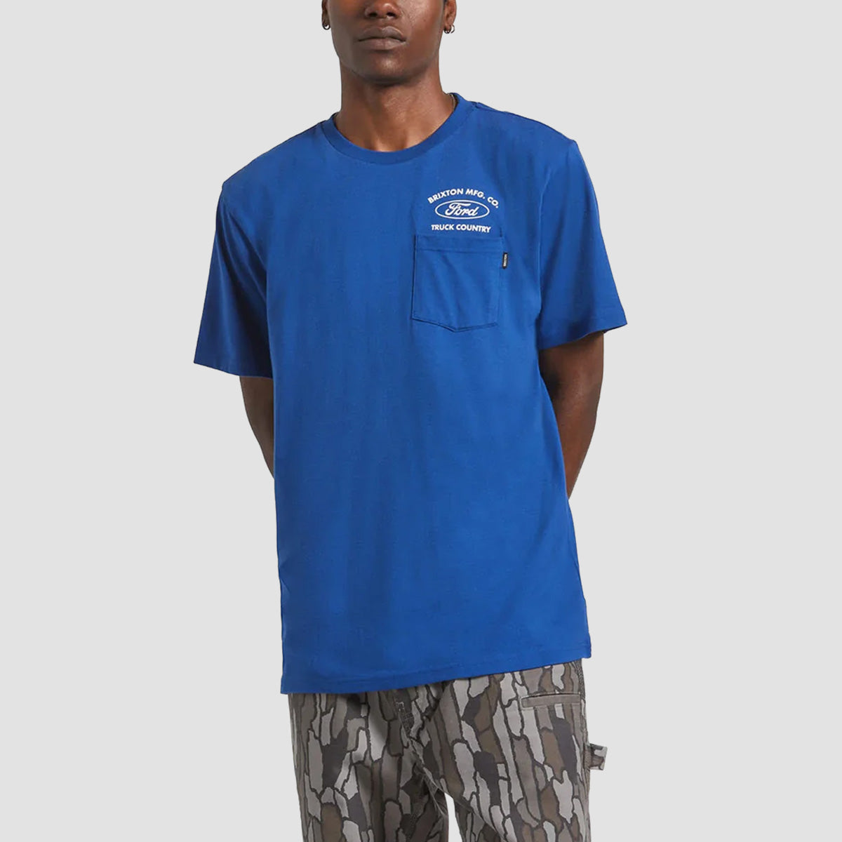Brixton X Ford Truck Country Pocket T-Shirt Ford Blue