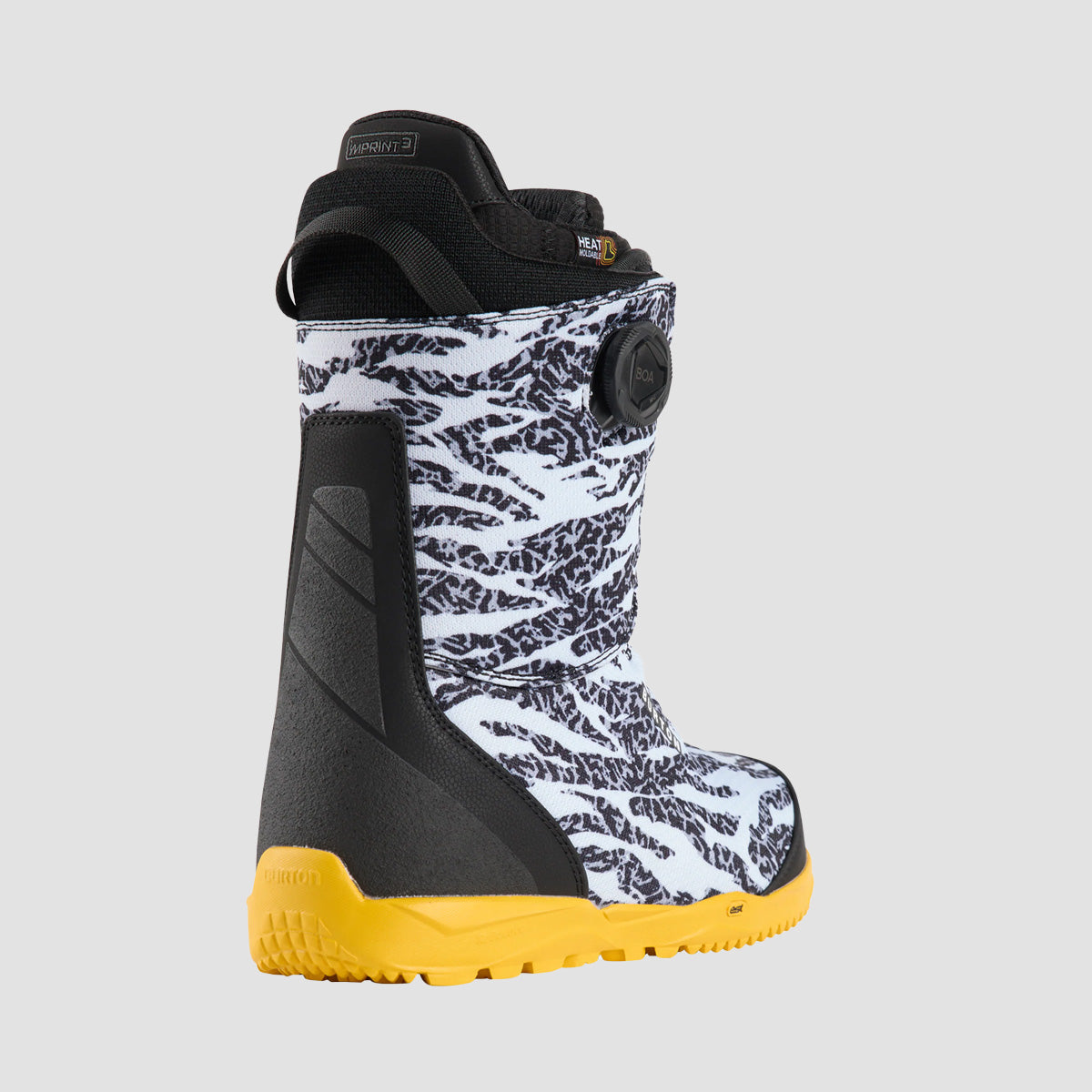 Burton Swath BOA Snowboard Boots Zebra/Goldenrod