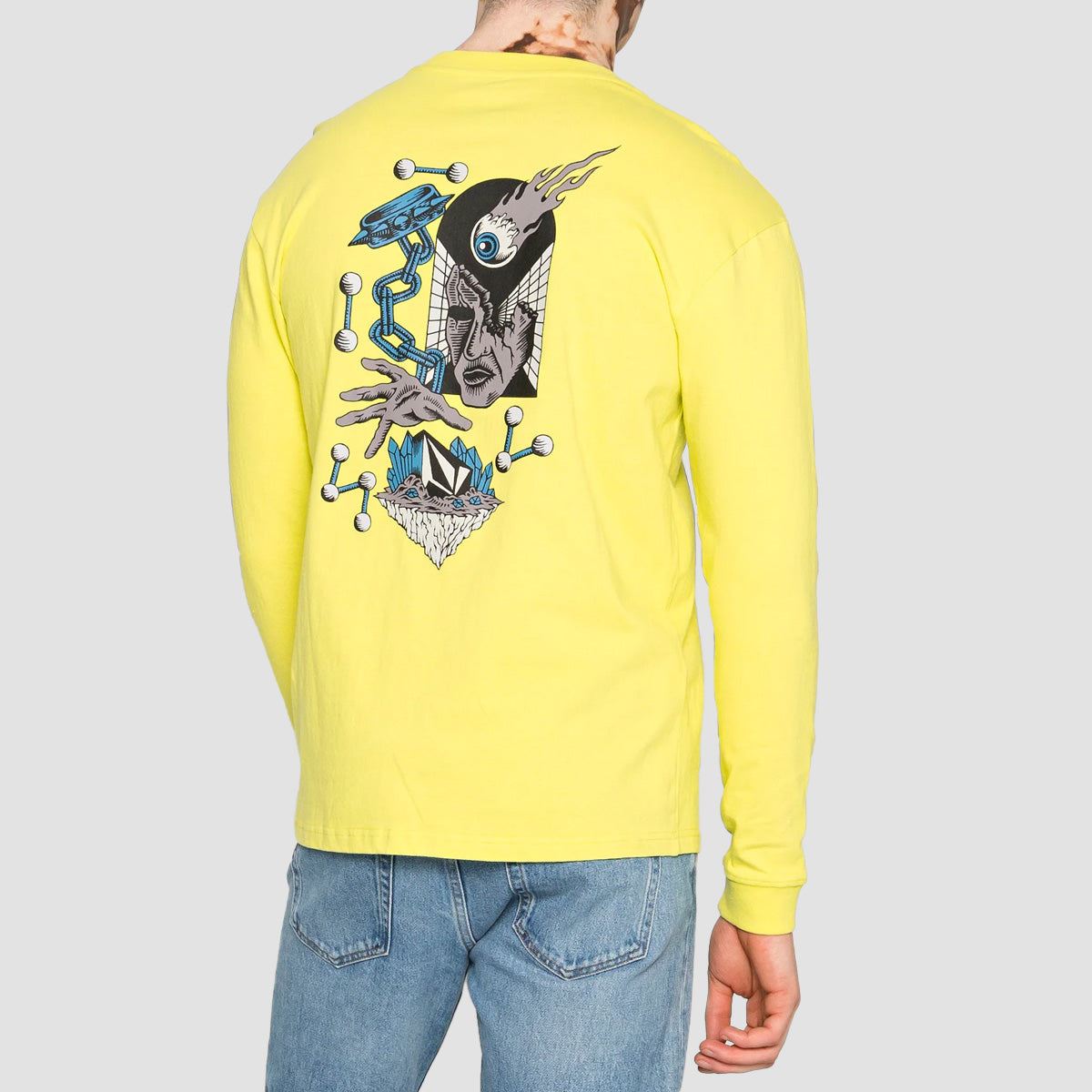 Volcom Macro Dose Loose Fit Longsleeve T-Shirt Limeade