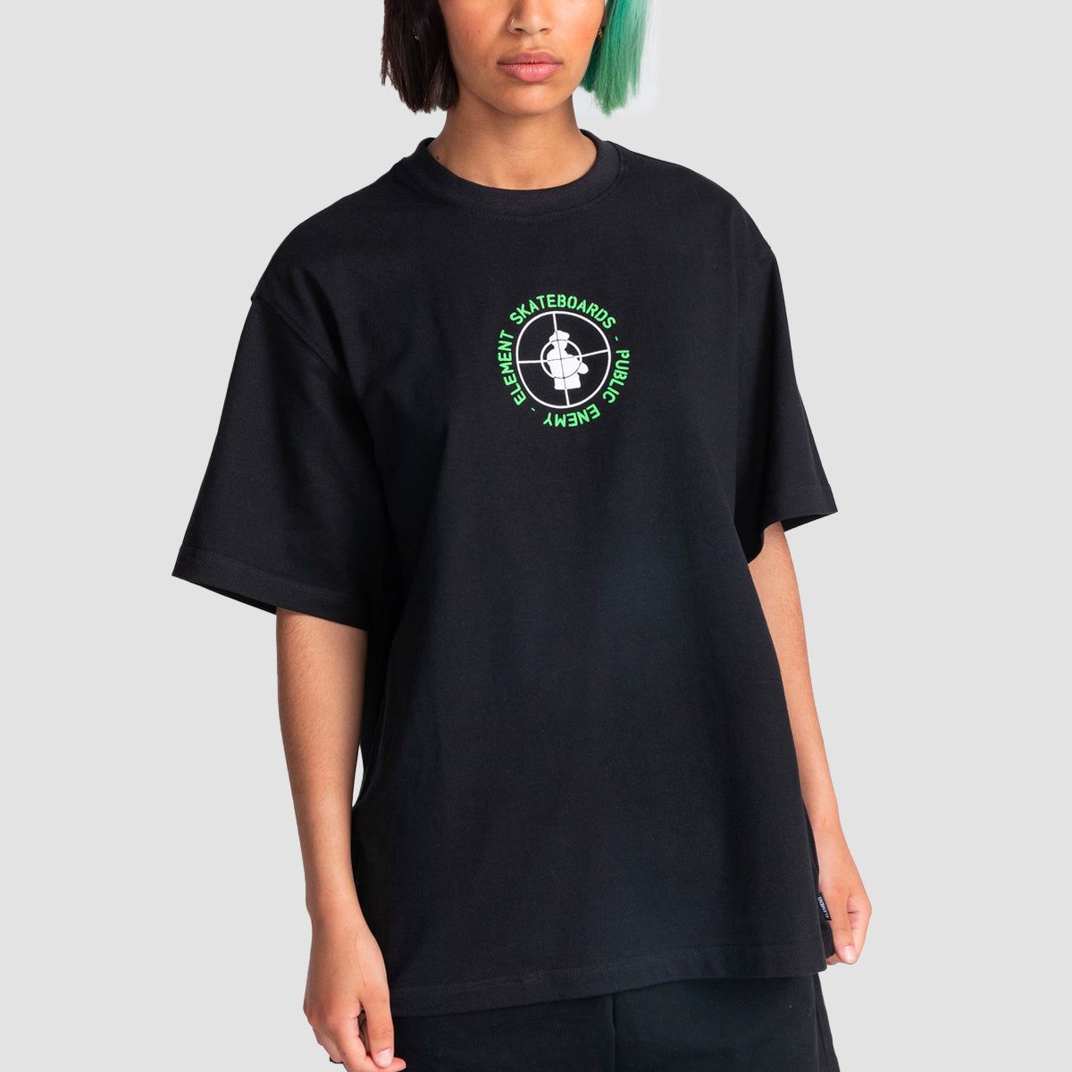 Element X Public Enemy Target T-Shirt Flint Black