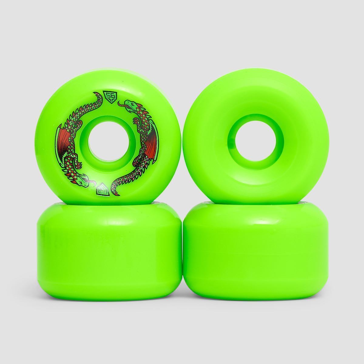 Powell Peralta Dragon Formula 93A V6 Skateboard Wheels Green 56x36mm