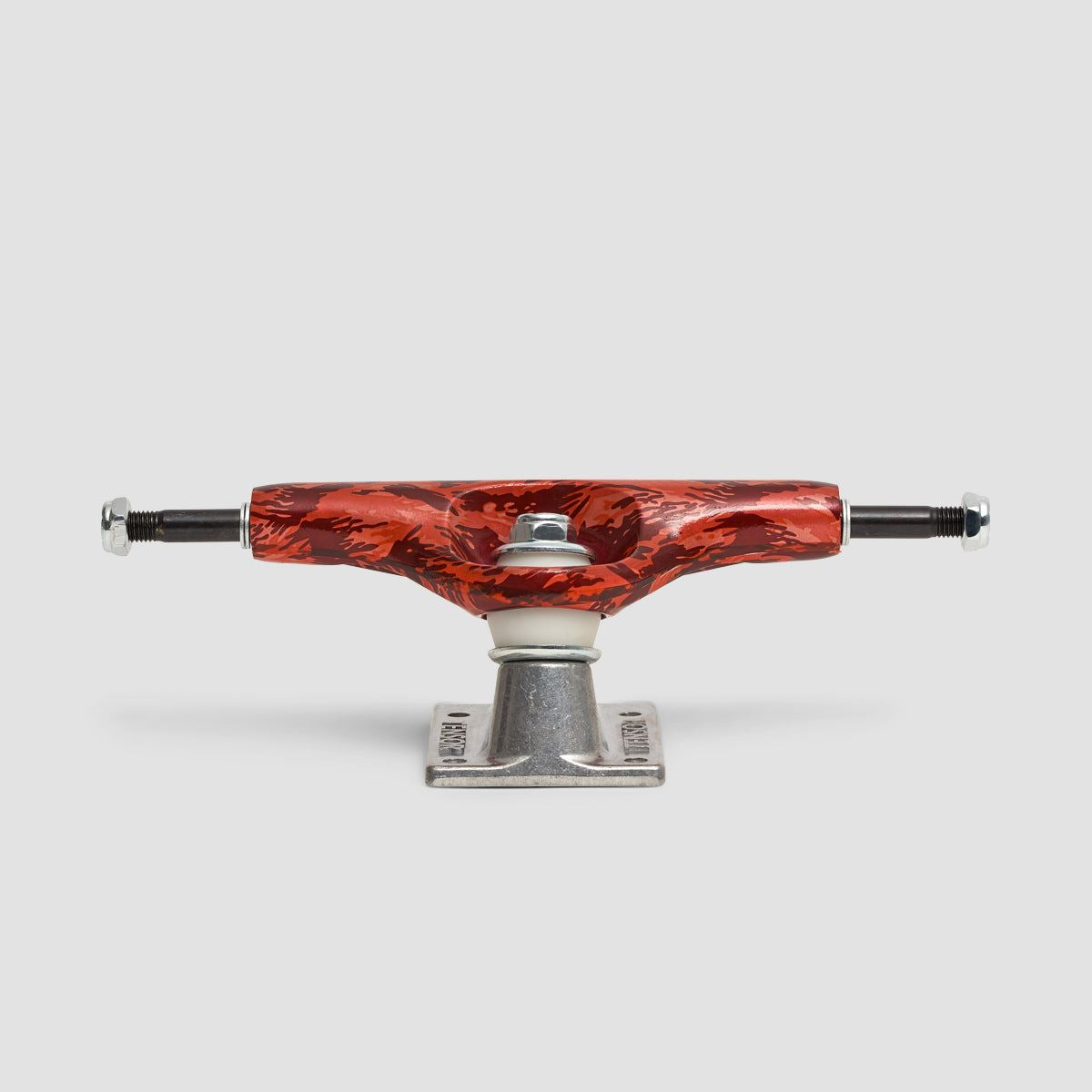 Tensor Aluminum Camo 5.25 Trucks 1 Pair Red/Raw - 8"