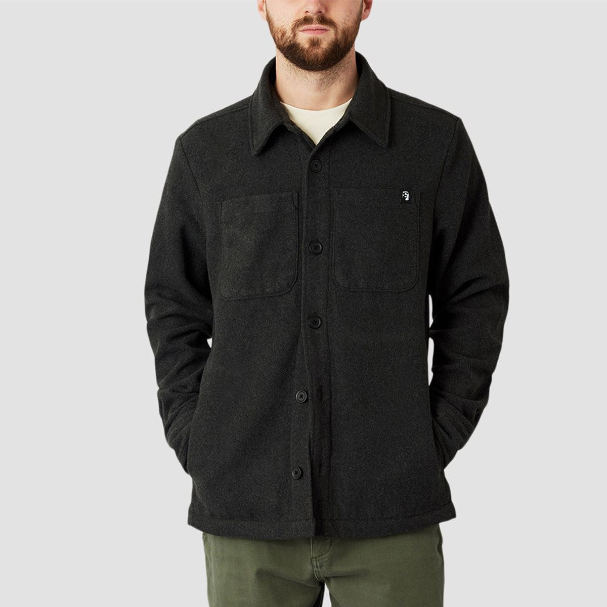 Heathen Sonacy Shirt Jacket Dark Sky Grey