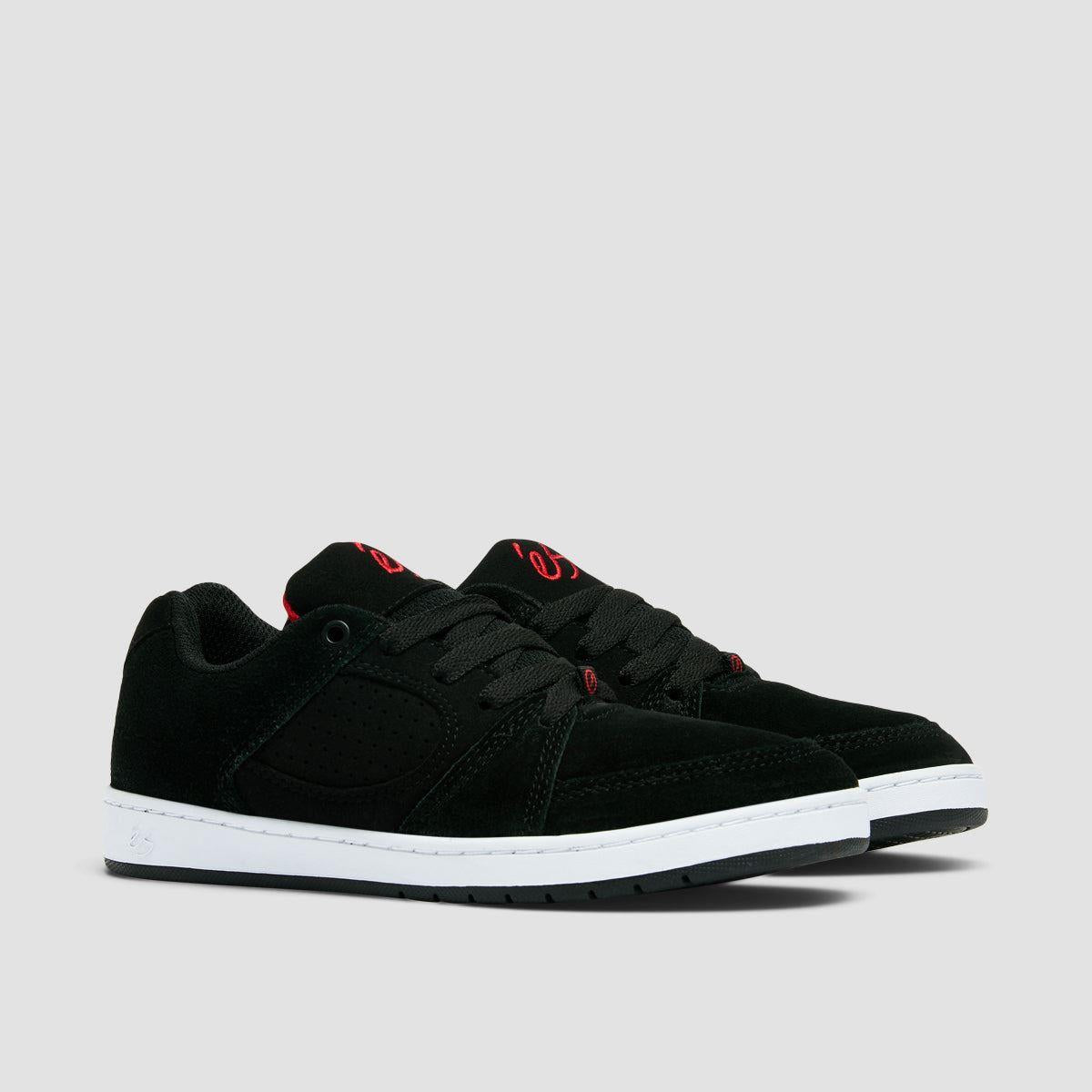 eS Accel Slim Shoes - Black/Black/Red