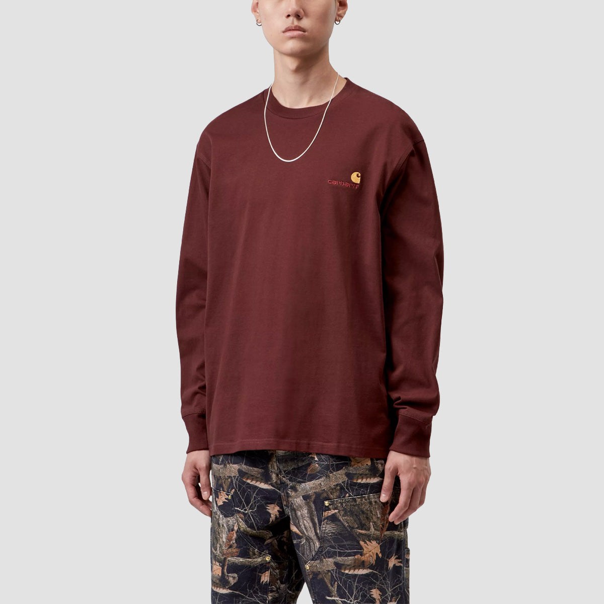 Carhartt WIP American Script Longsleeve T-Shirt Amarone