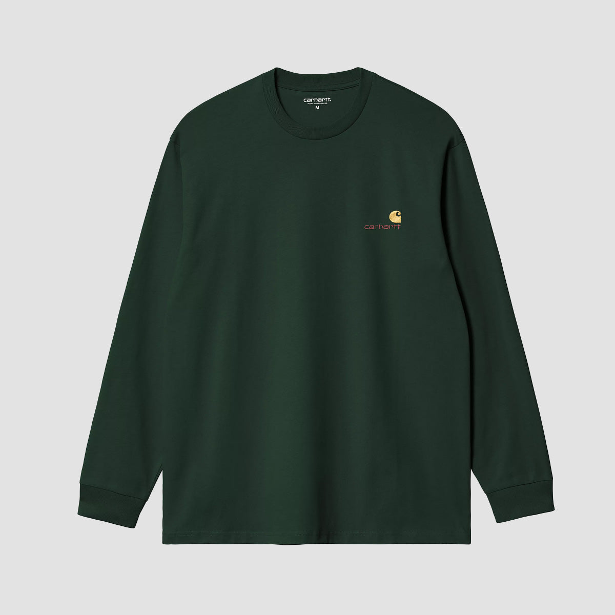 Carhartt WIP American Script Longsleeve T-Shirt Conifer