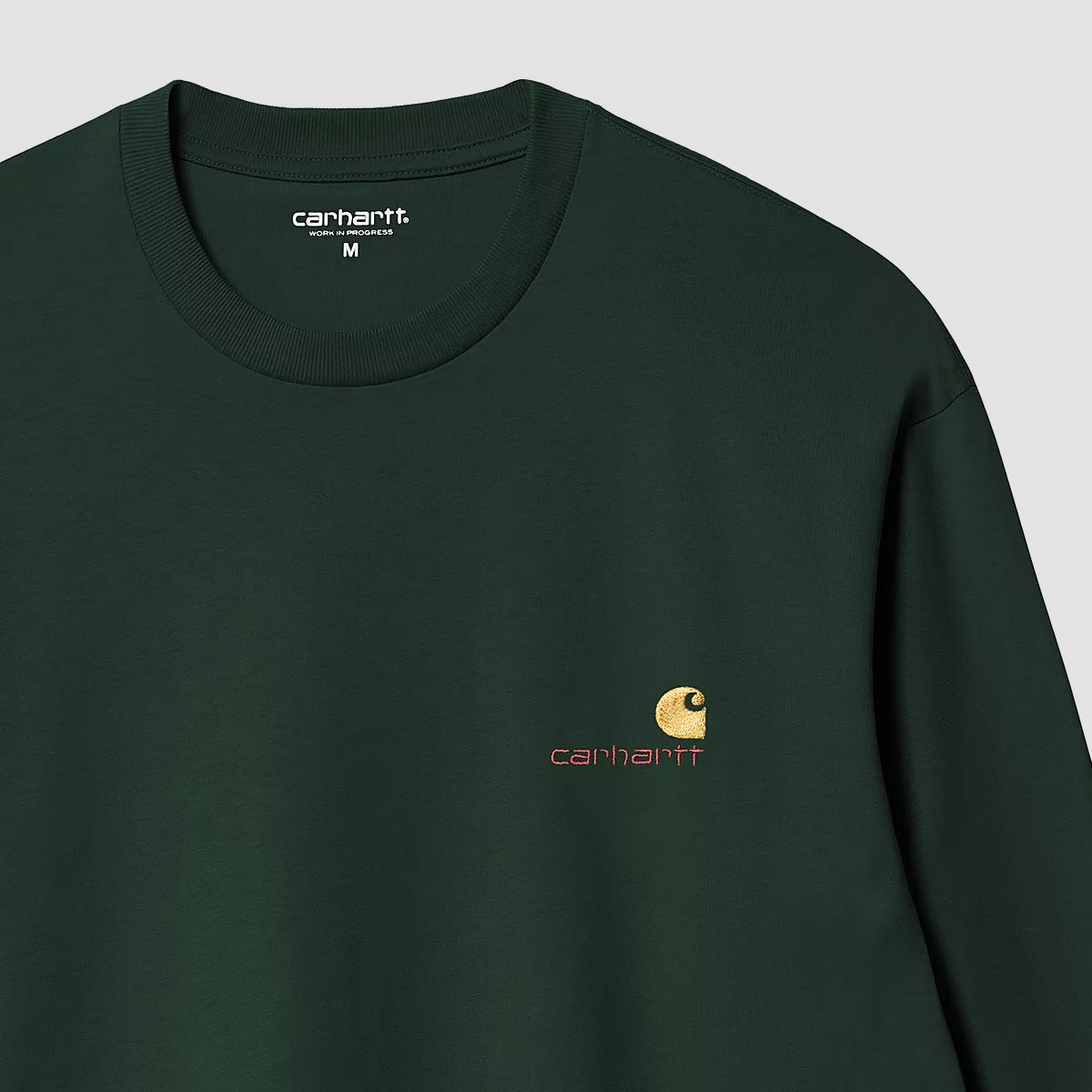 Carhartt WIP American Script Longsleeve T-Shirt Conifer