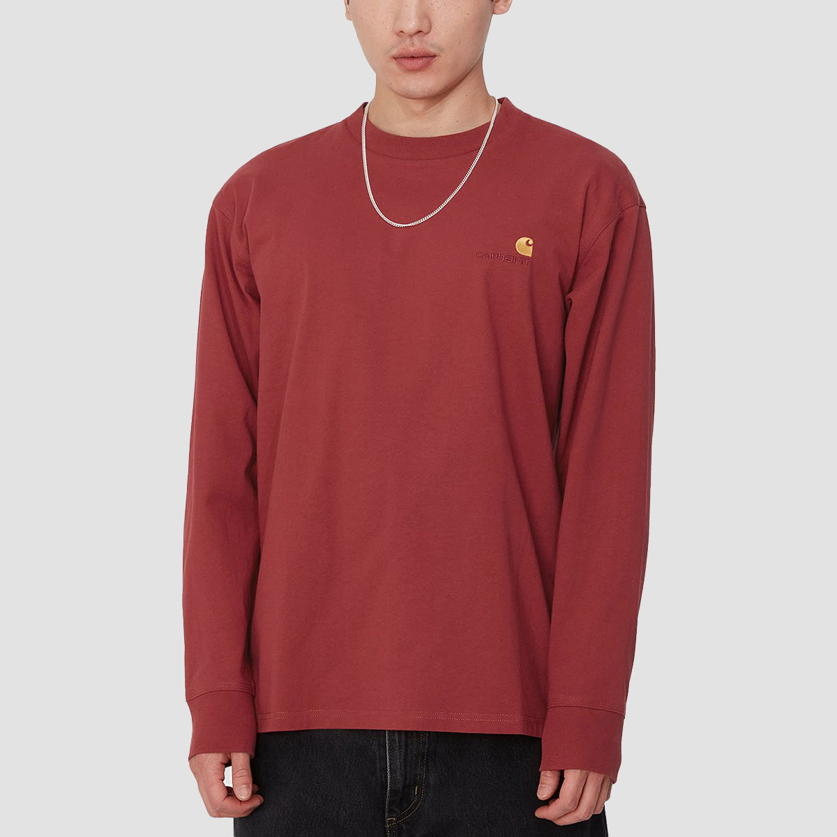 Carhartt WIP American Script Longsleeve T-Shirt Tuscany