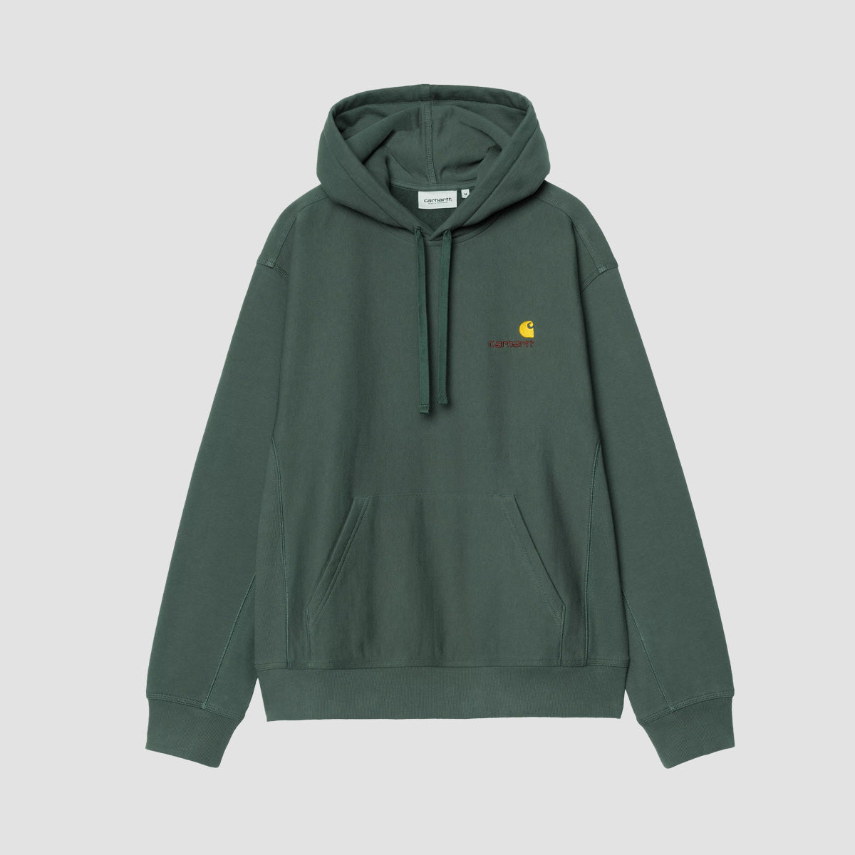 Carhartt WIP American Script Pullover Hoodie Kale Green