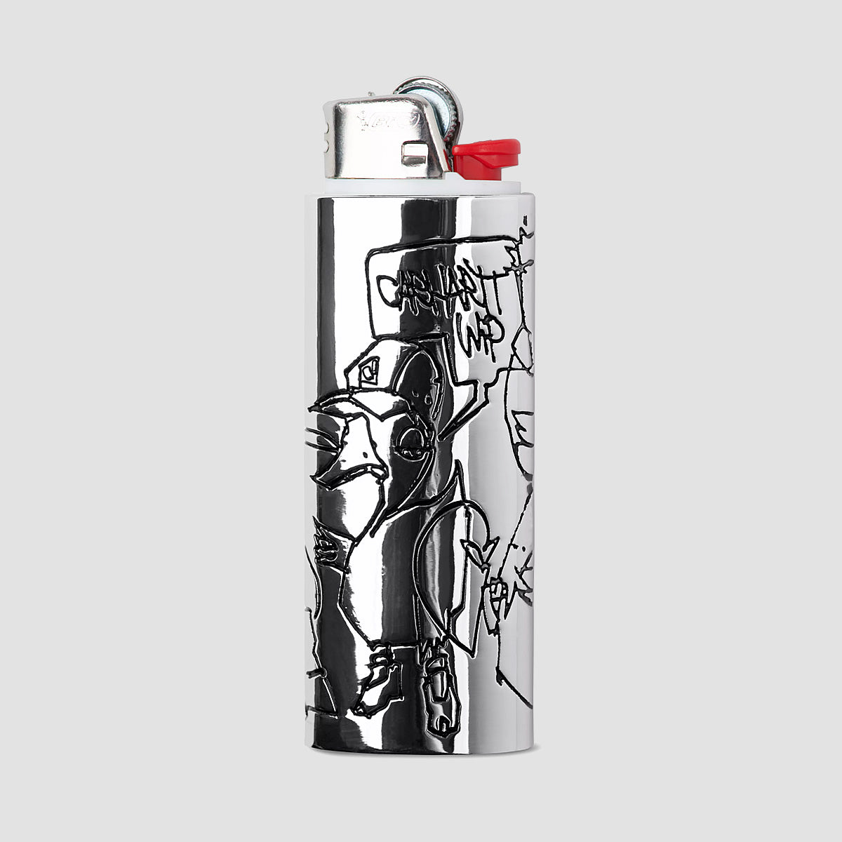 Carhartt WIP Blinkerfluid BIC Metal Lighter Case Silver