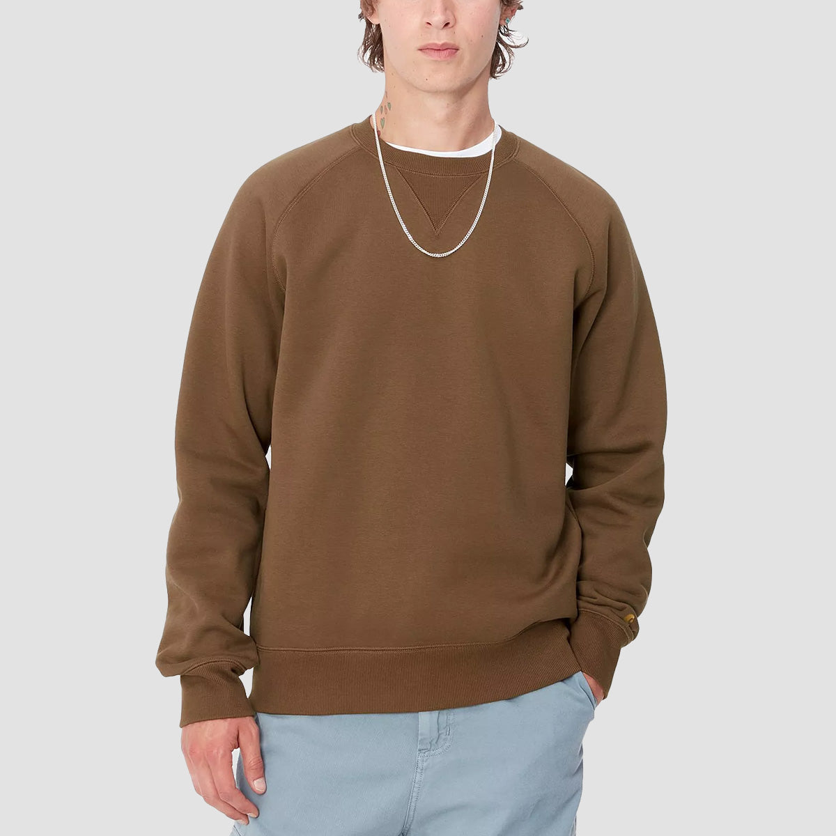 Carhartt WIP Chase Crew Sweatshirt Chocolate/Gold