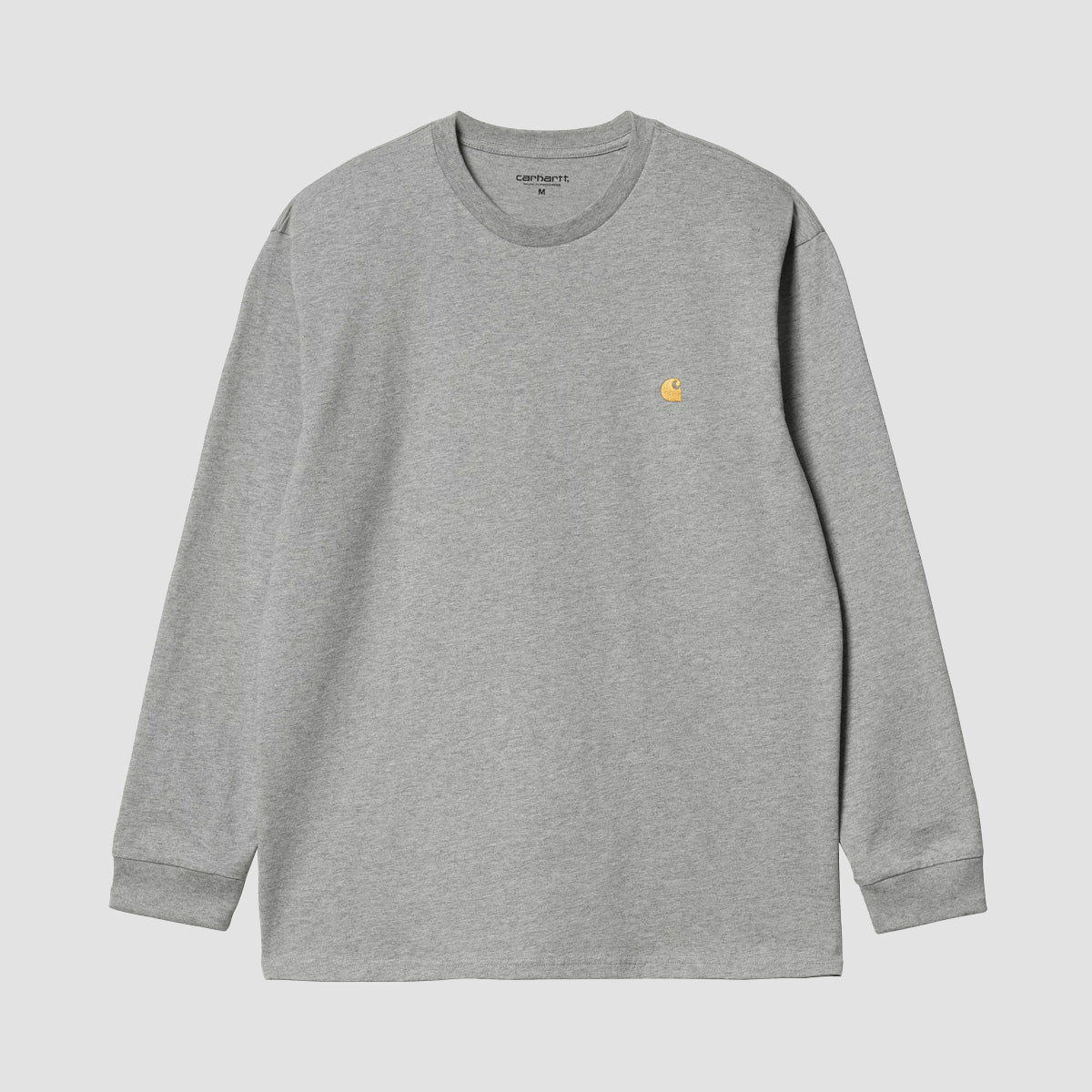 Carhartt WIP Chase Longsleeve T-Shirt Grey Heather/Gold