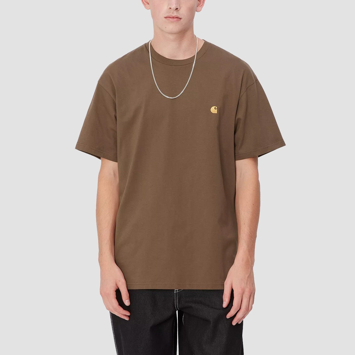 Carhartt WIP Chase T-Shirt Chocolate/Gold