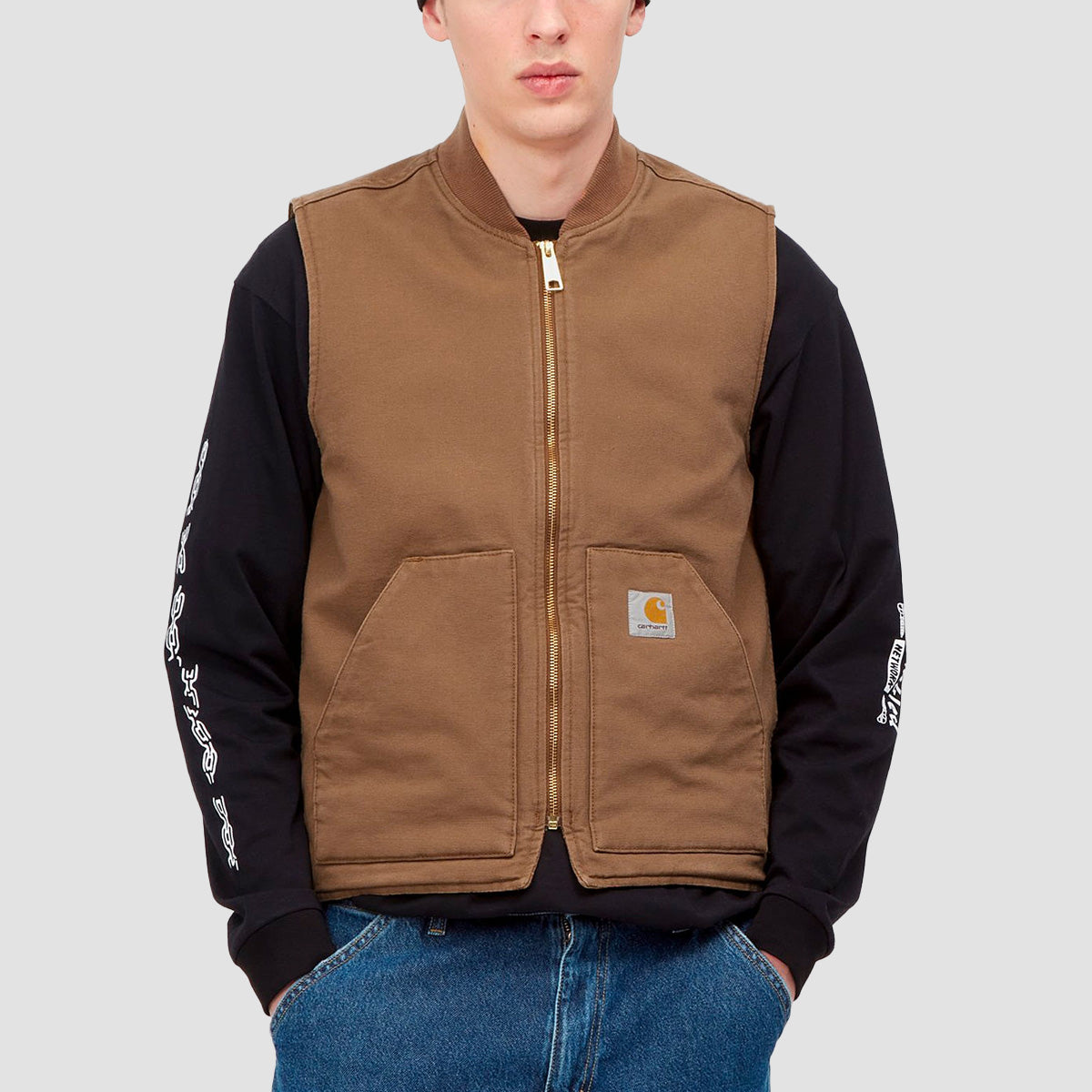 トップス Carhartt WIP CLASSIC VEST Hamilton Brown Carhartt WIP Vest (Winter) | Hamilton Brown – Page Vest (Winter)