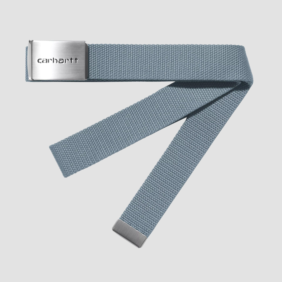 Carhartt WIP Clip Belt Chrome Frosted Blue