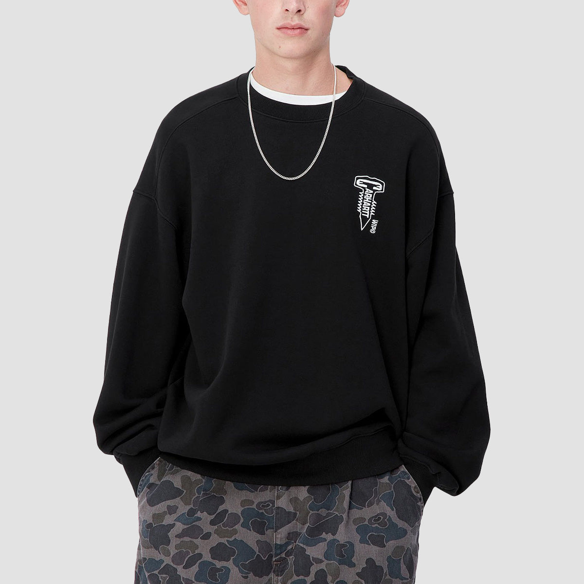 Carhartt WIP Cross Screw Crew Sweatshirt Black/White