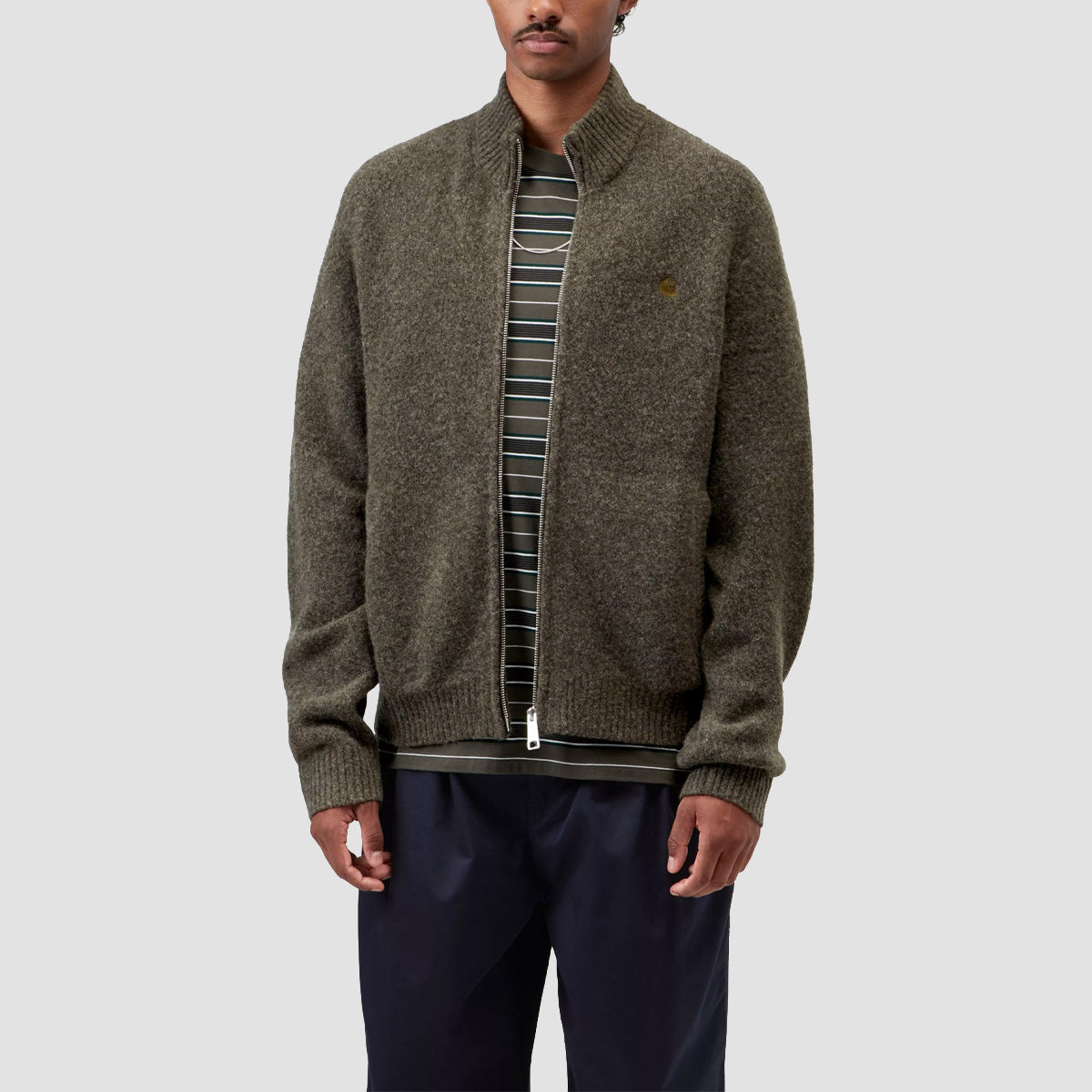 Carhartt WIP Curtis Sweater Jacket Tangled Shungite