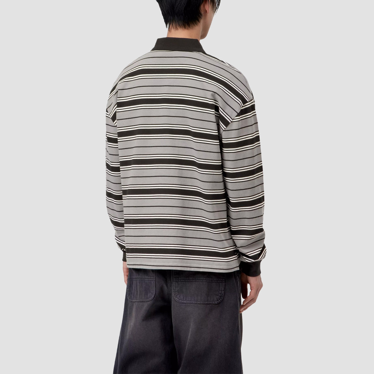 Carhartt WIP Devitt Rugby Longsleeve Shirt Devitt Stripe/Shady Grey