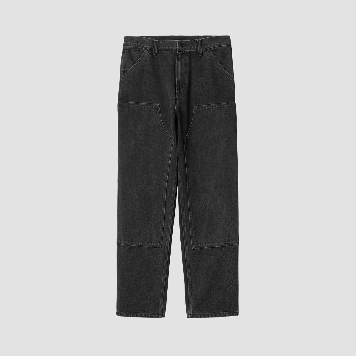 Carhartt WIP Double Knee Relaxed Fit Jeans Black Stone Washed