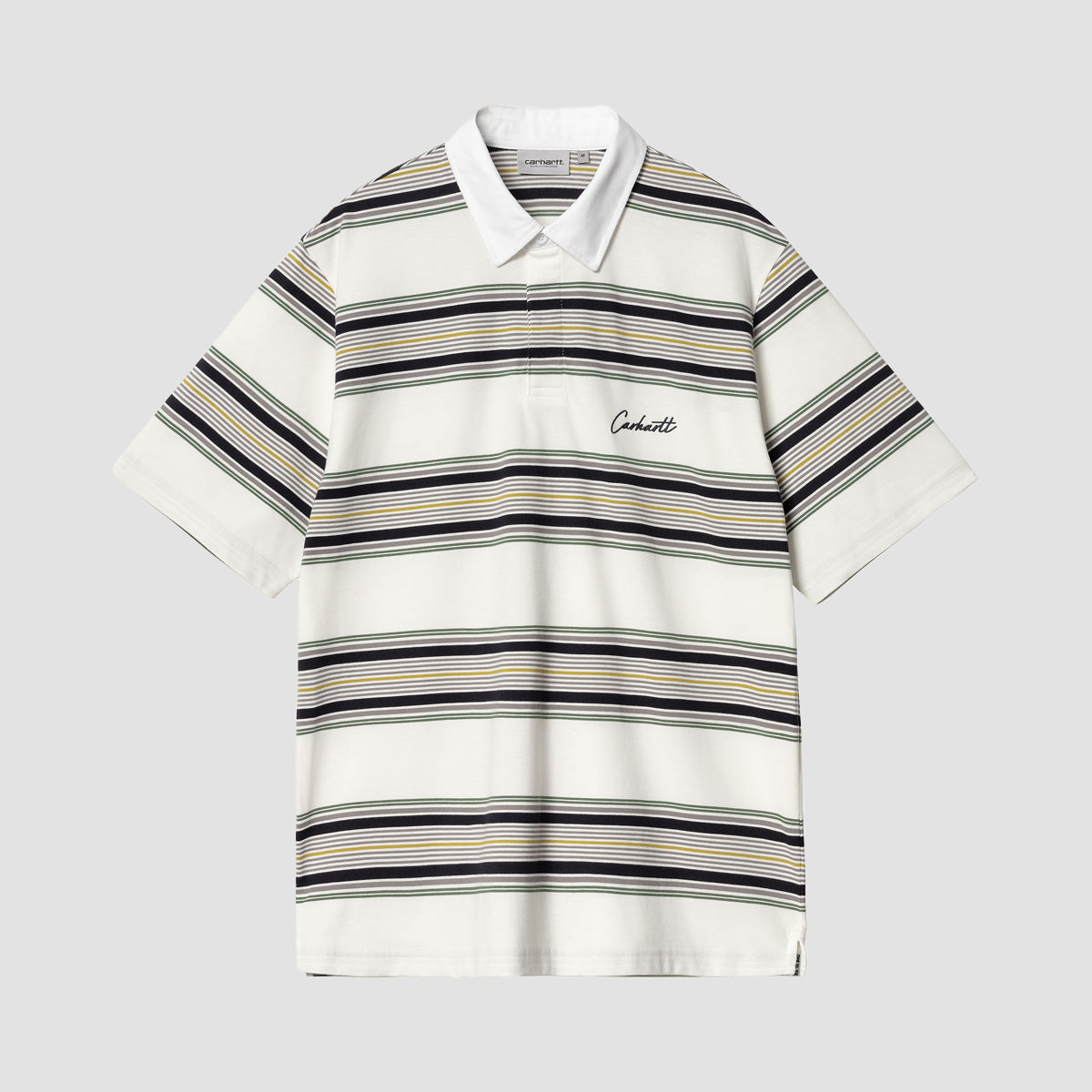 Carhartt WIP Gaines Short Sleeve Rugby Shirt Gaines Stripe/Wax