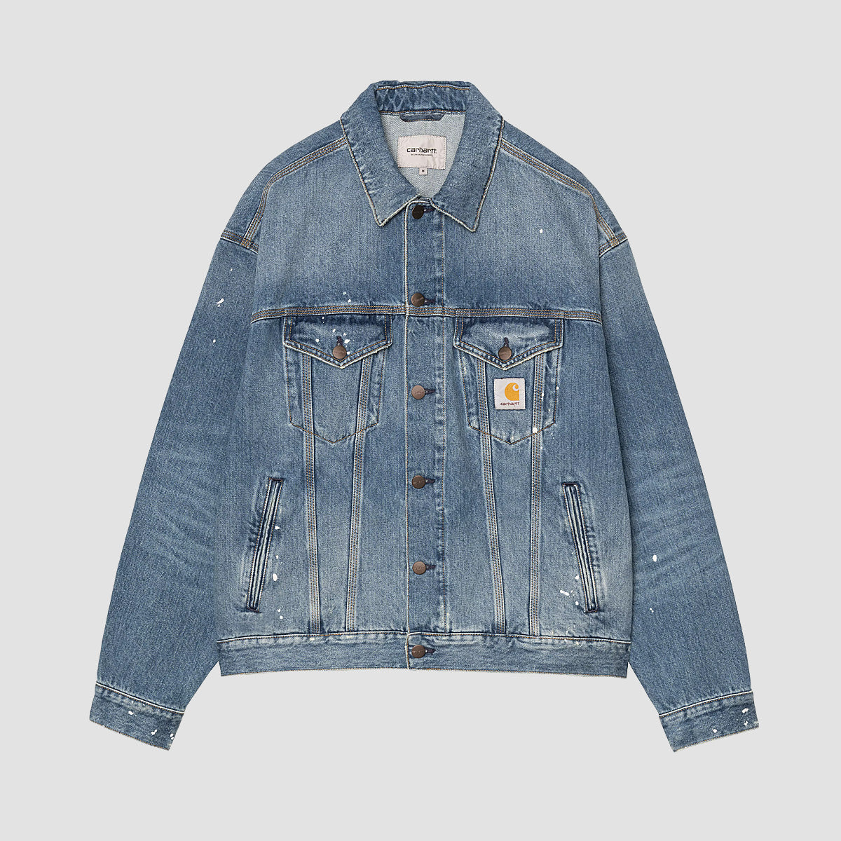 Carhartt WIP Helston Jacket Blue Destroy Wash/Splatter