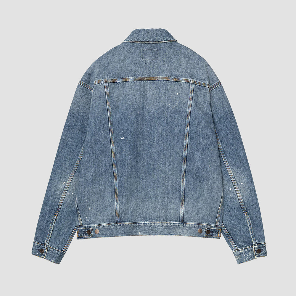 Carhartt WIP Helston Jacket Blue Destroy Wash/Splatter