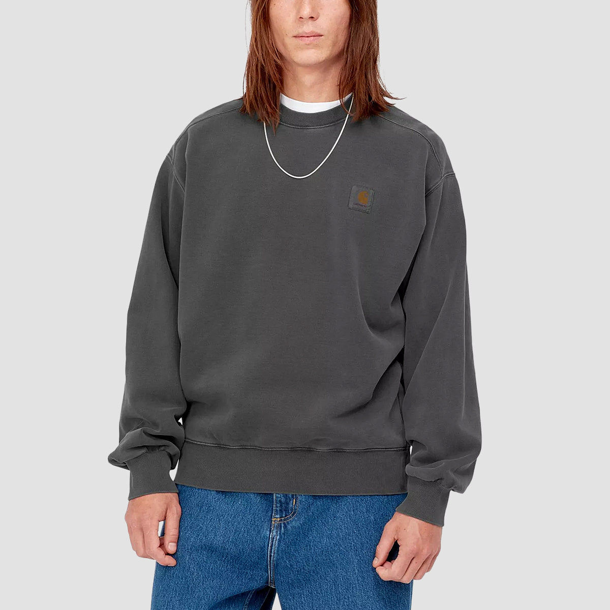 Carhartt WIP Nelson Crew Sweatshirt Black Garment Dyed