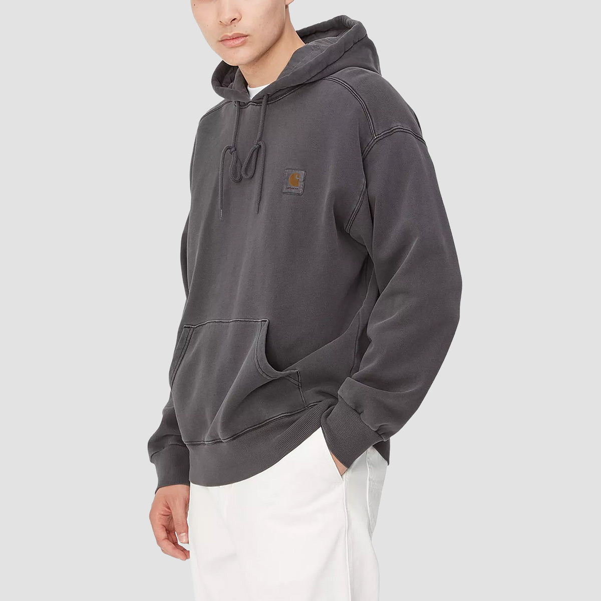 Carhartt WIP Nelson Pullover Hoodie Black Garment Dyed