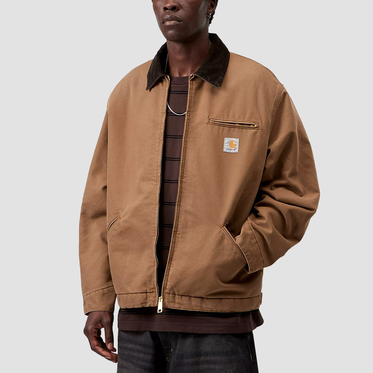 Carhartt WIP OG Detroit Jacket WIP H Brown/Tobacco Stone Canvas