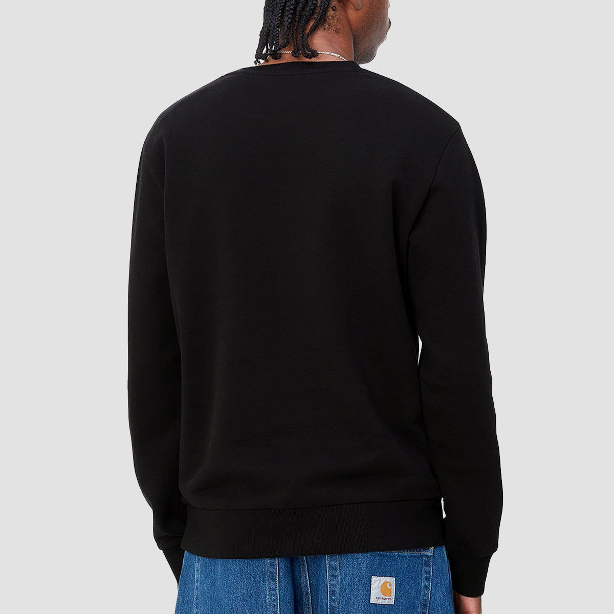 Carhartt WIP Script Embroidery Crew Sweatshirt Black/White