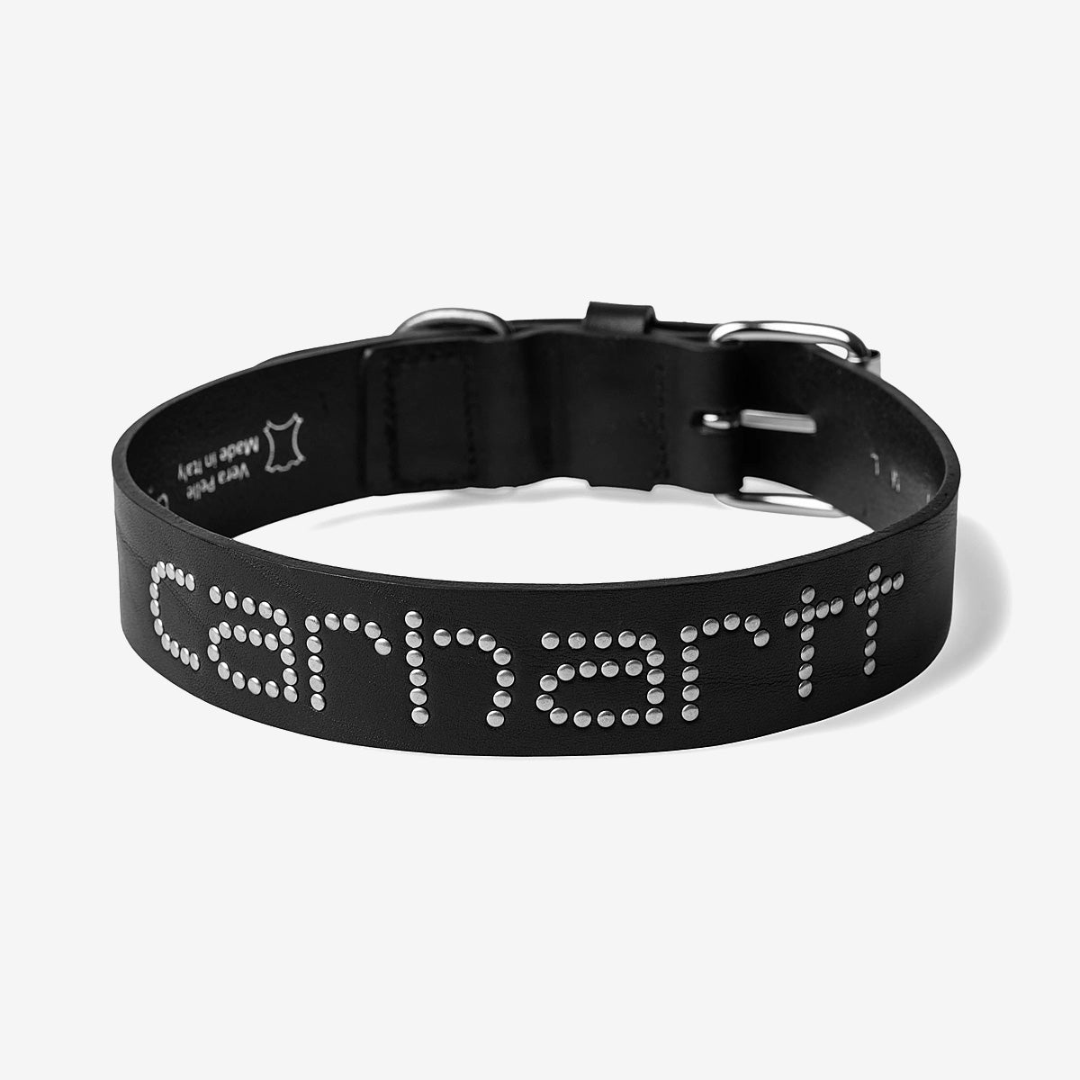 Carhartt WIP Script Studs Small/Medium Leather Dog Collar Black