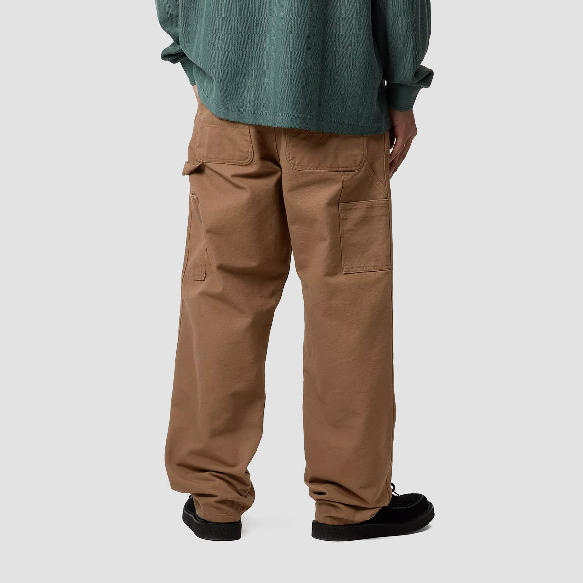 Carhartt WIP Single Knee Canvas Pants Hamilton Brown Rinsed