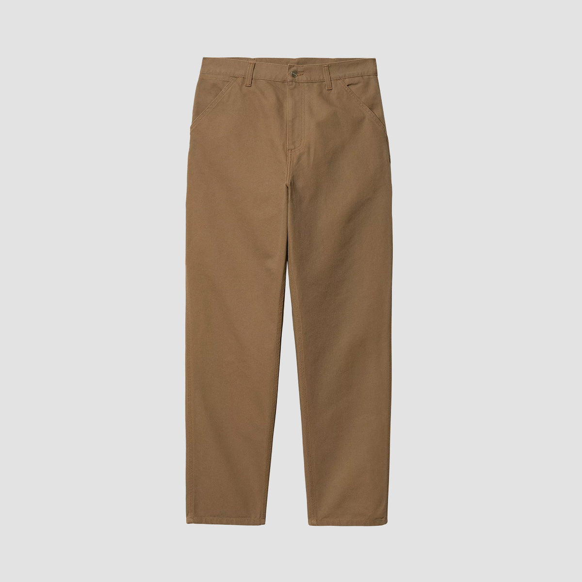 Carhartt WIP Single Knee Canvas Pants Hamilton Brown Rinsed