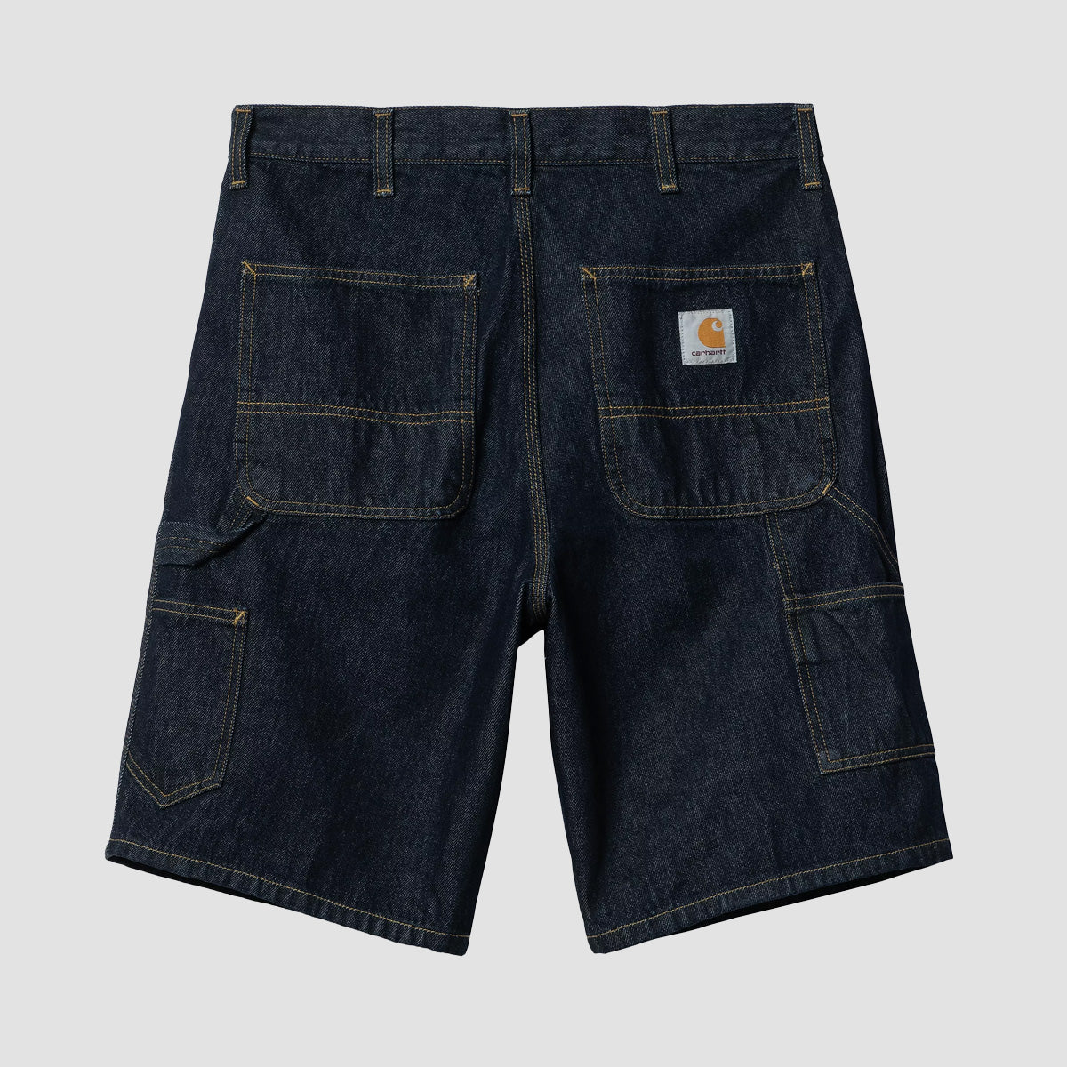 Carhartt WIP Single Knee Denim Shorts Blue Rinsed