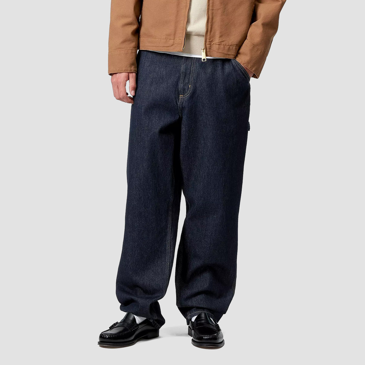 Carhartt WIP Single Knee Relaxed Fit Jeans Blue Rinsed