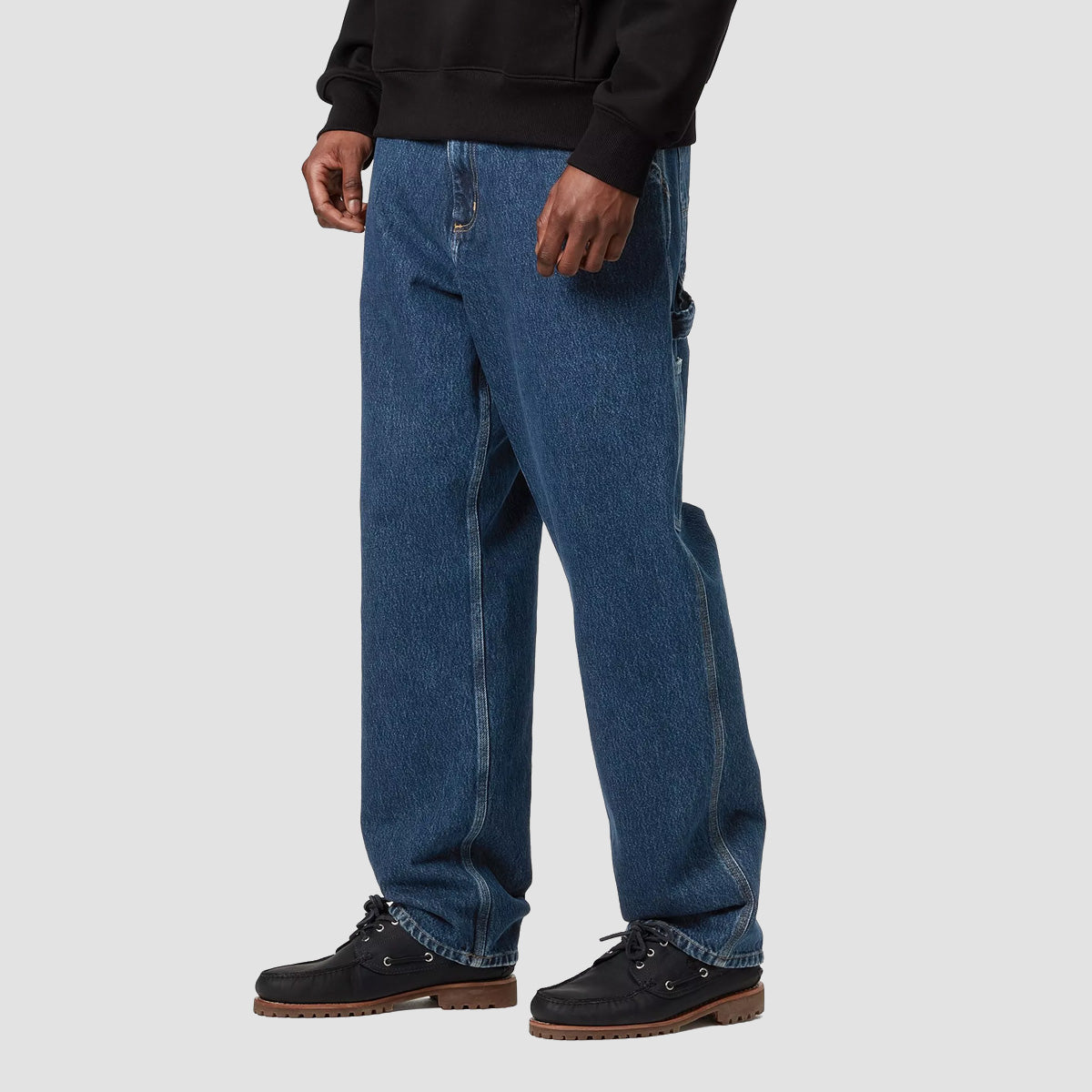 Carhartt WIP Single Knee Relaxed Straight Fit Jeans Blue Stone Washed