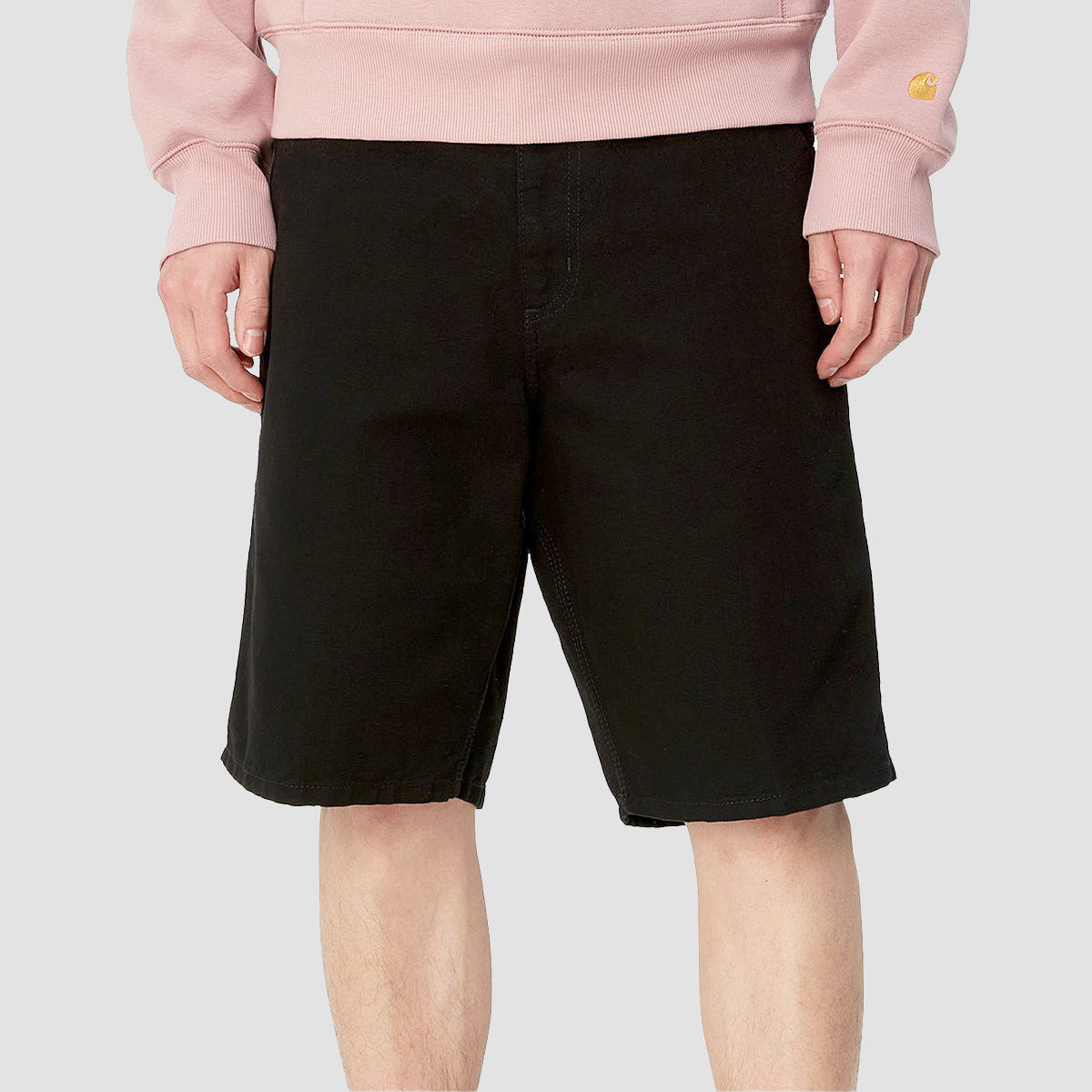 Carhartt WIP Single Knee Shorts Black Rinsed