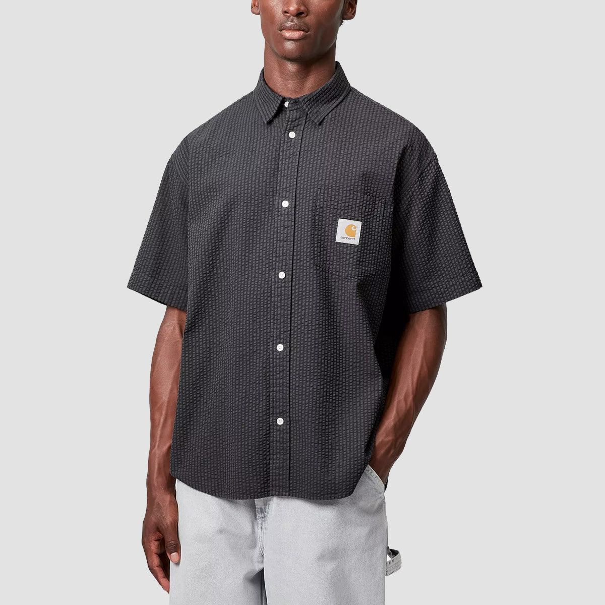 Carhartt WIP Toland Stripe Short Sleeve Shirt Black