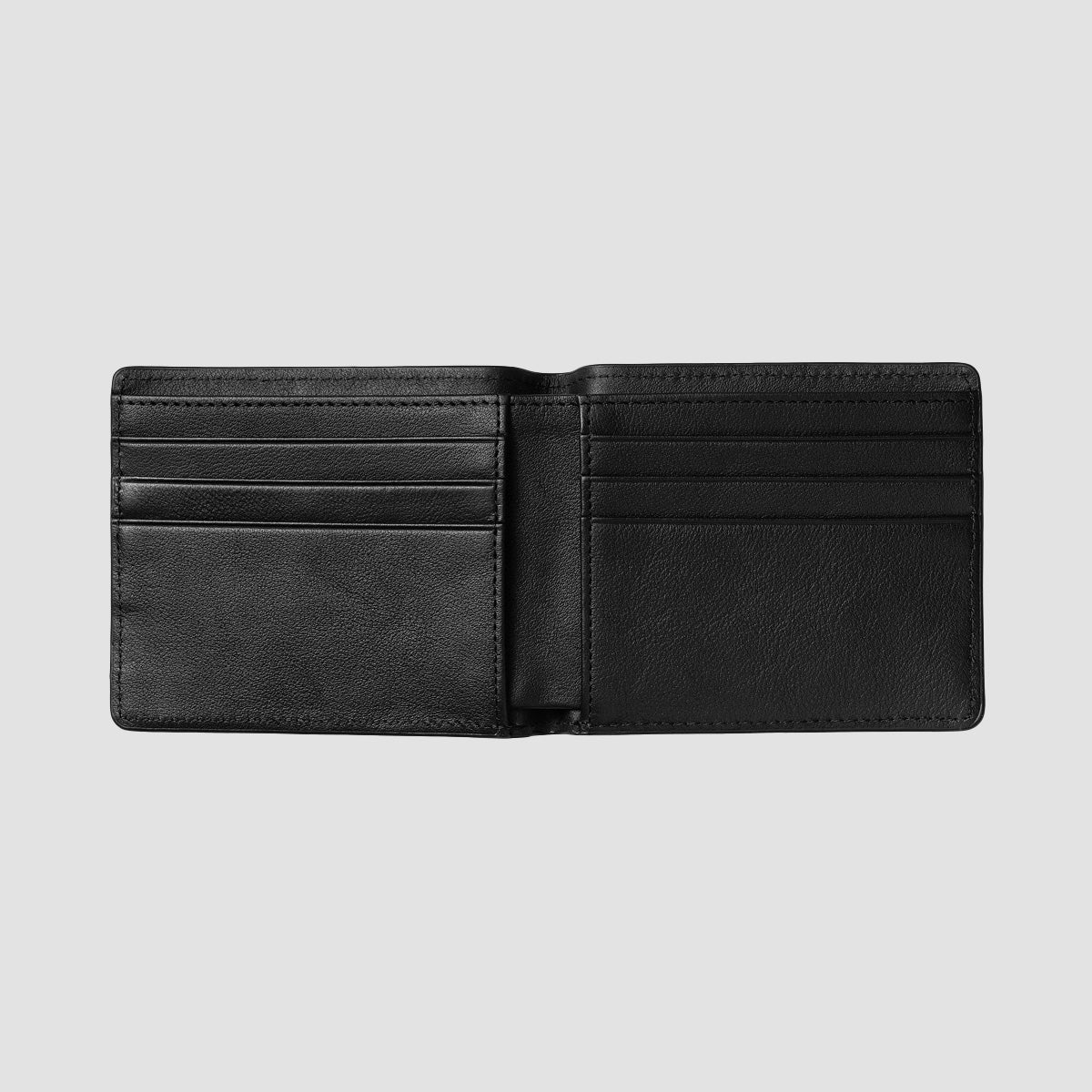 Carhartt WIP Vegas Billfold Leather Wallet Black/Silver