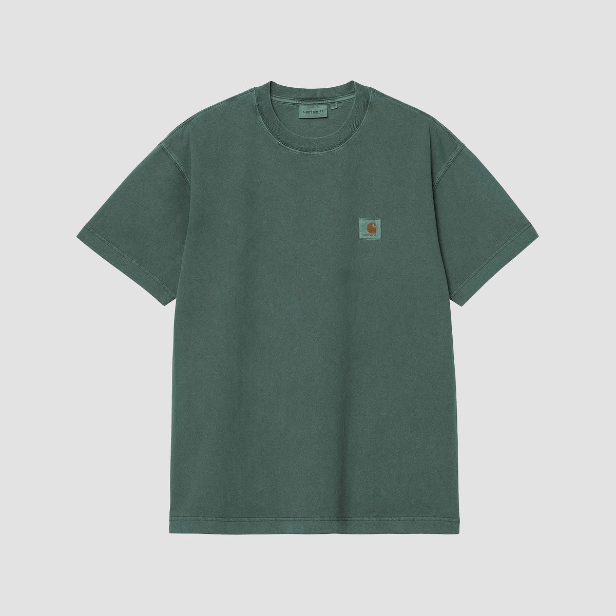 Carhartt WIP Vista Waffle Longsleeve T-Shirt Dark Scarab Garment Dyed