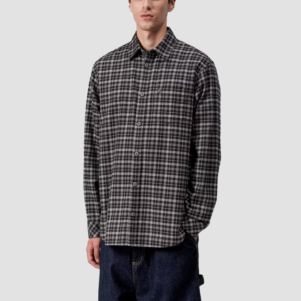 Carhartt WIP Widmark Check Longsleeve Shirt Porphyry