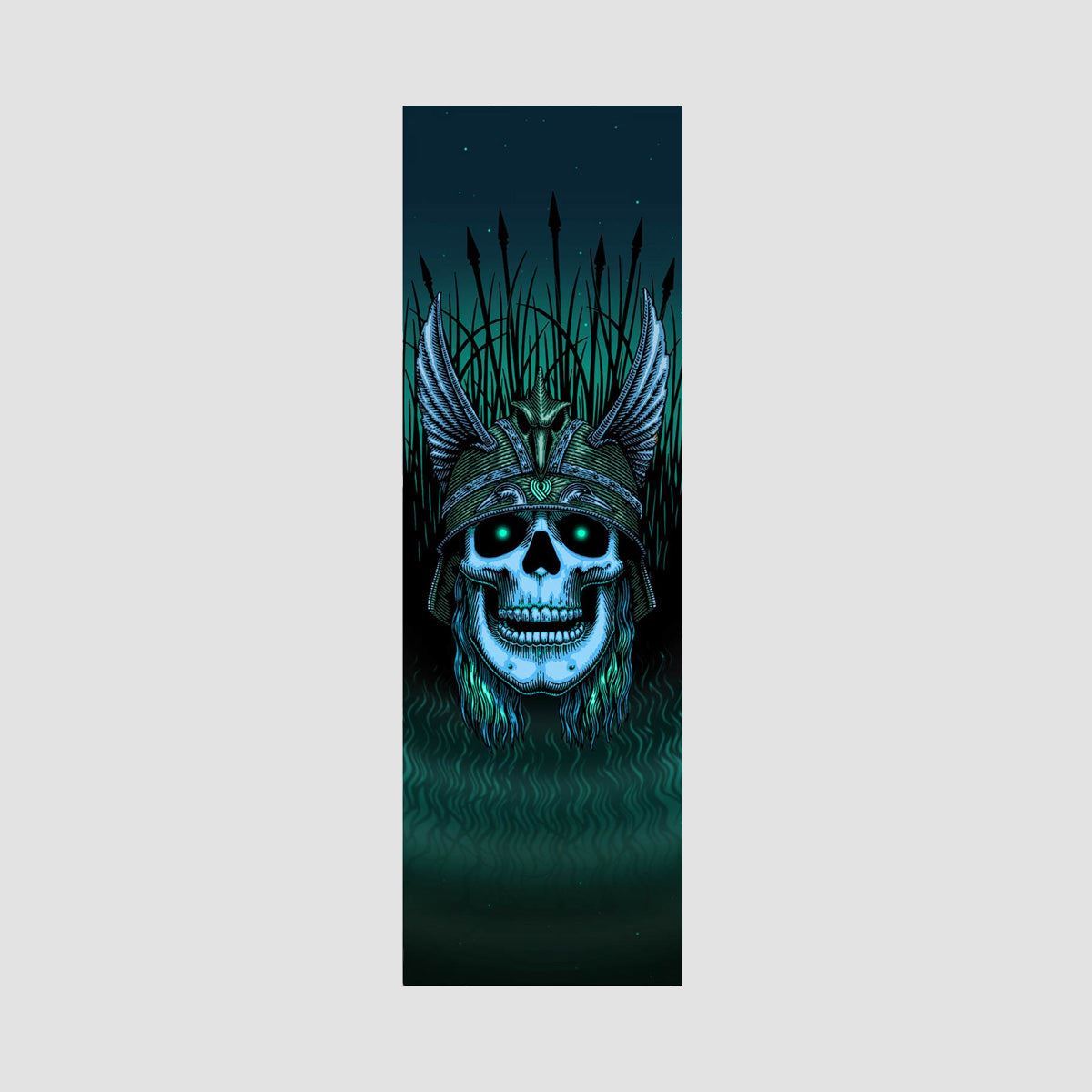 Powell Peralta Andy Anderson Green Skull Grip Tape White - 9"